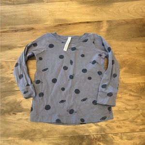 Blue Long Sleeve Shirt with solar system print